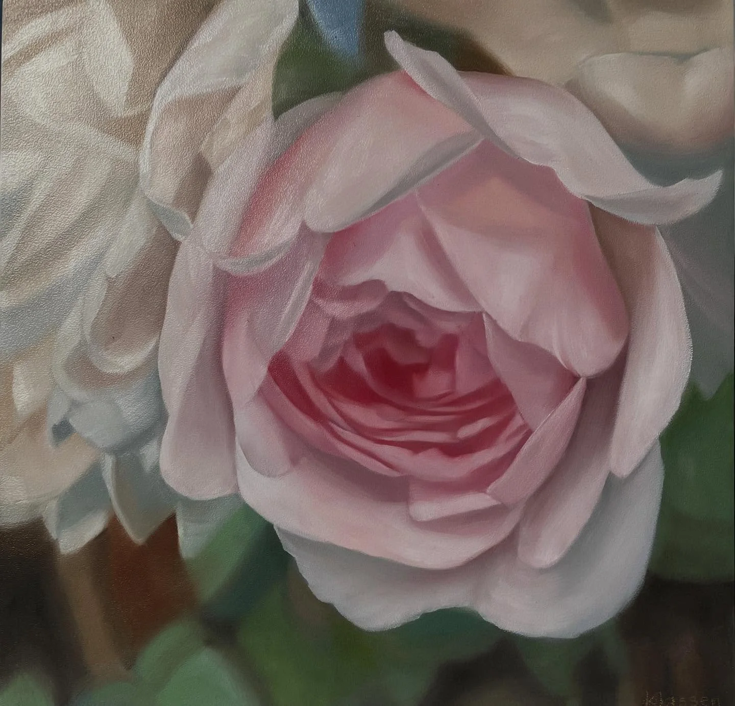 Song for a tender heart
12x12&rdquo; oil on aluminum 

Available 

#rosepainting #madeincanada #modernbotanicals #botanicalart #smalls #canadianart