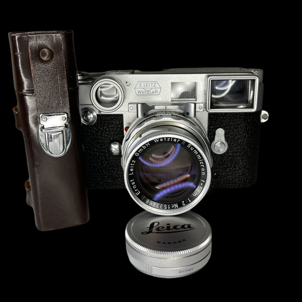Leica 5cm f/2 Summicron Dual Range with Goggles and Case — Camera Center