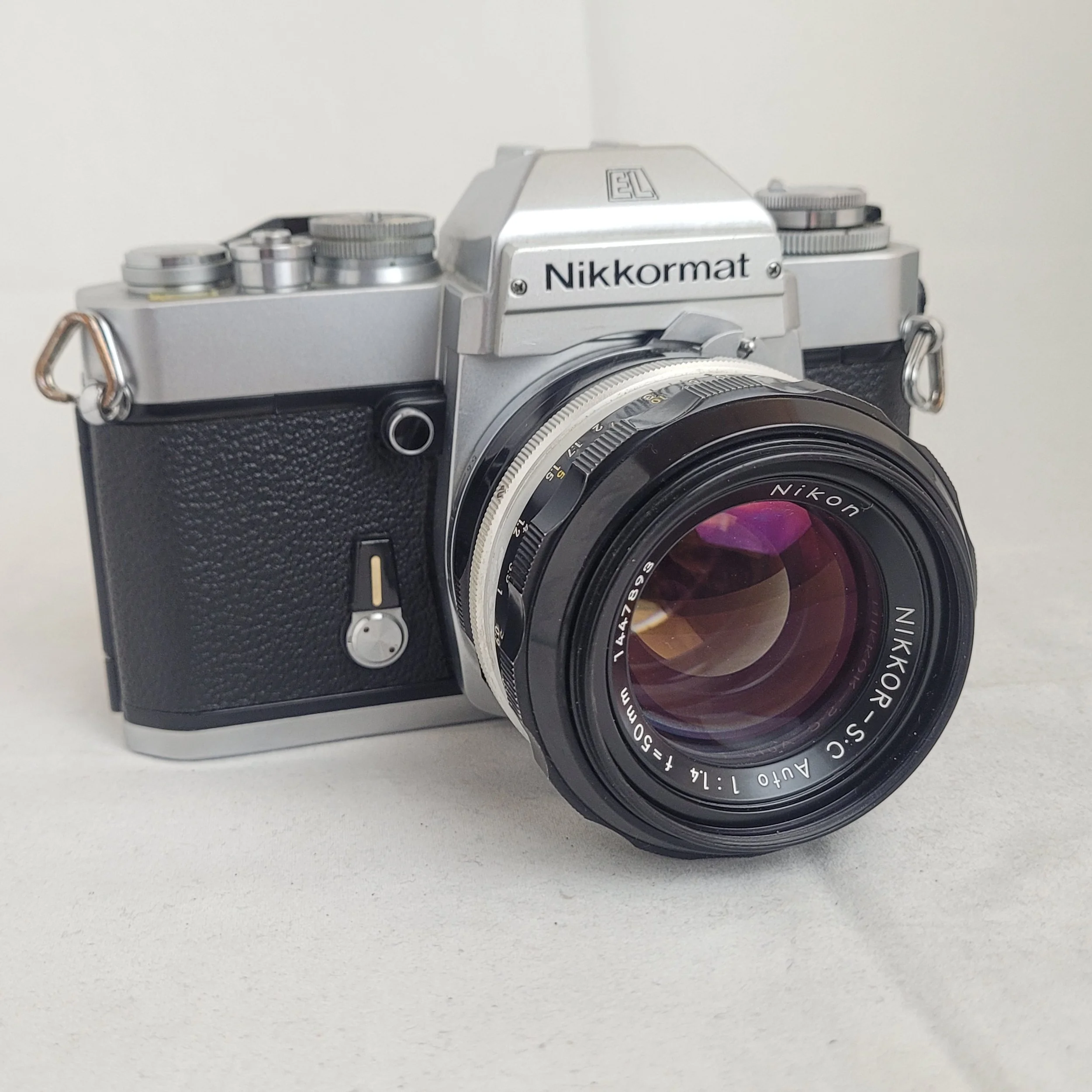 NIKKOR-S Auto 1:1.4　50mm　フード、フィルタ付き 50mm f/1.4 NIKKOR - S Auto UVフィルター, 純正フード, 前後