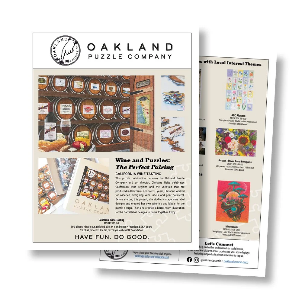 Oakland Puzzle Company - Sell Sheet Design