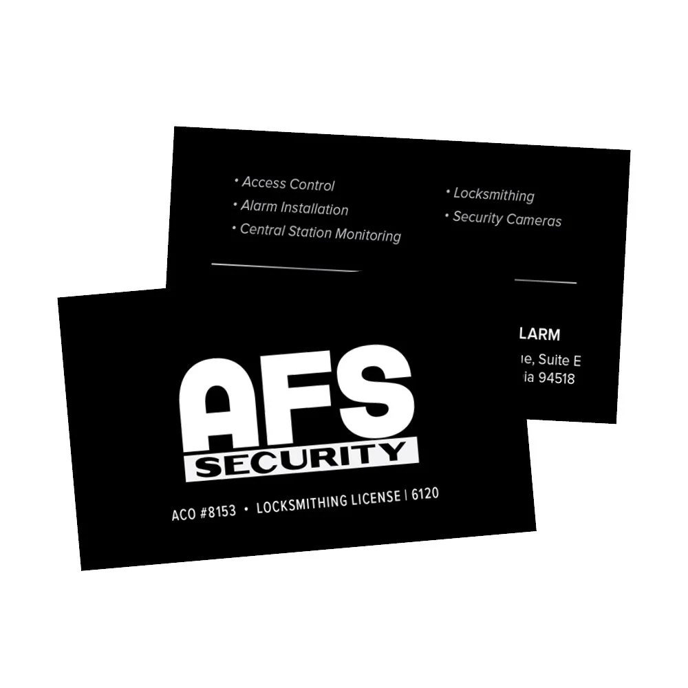  AFS Security Business Card Design 