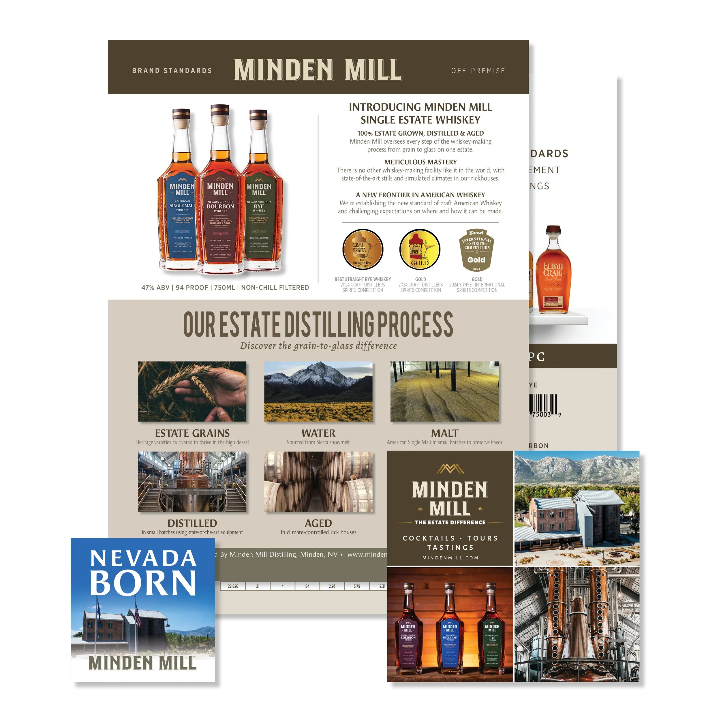 Minden Mills - Sell Sheet, Necker and Magazine Ad Designs