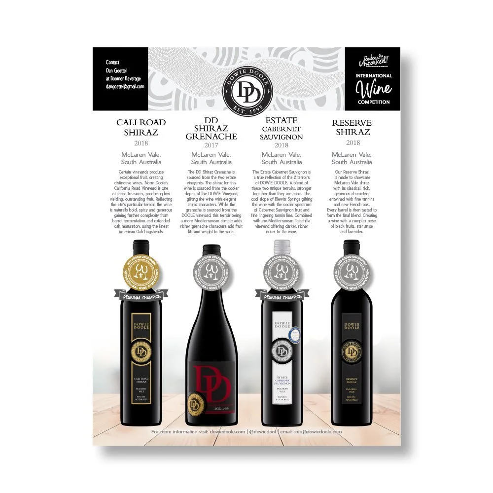 Dowie Doole Wine Award Sheet Design