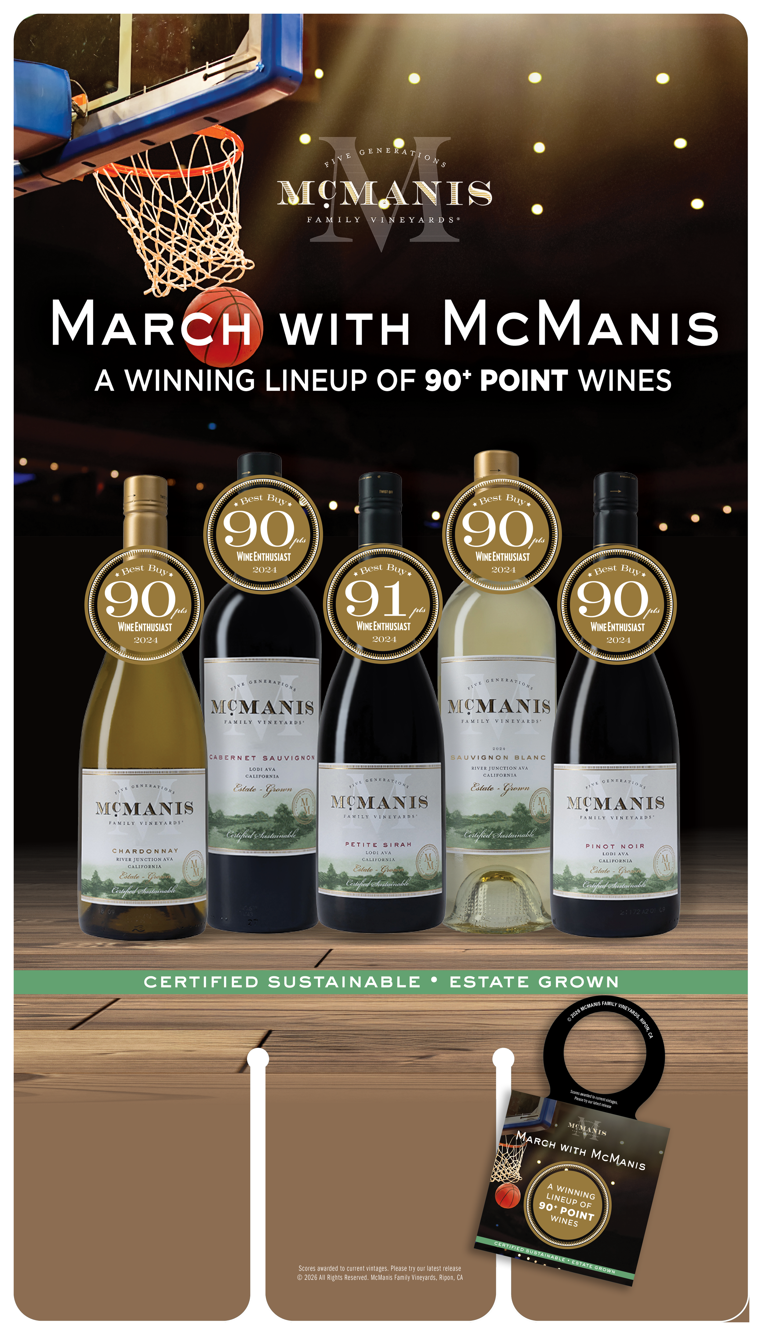  McManis March Madness Promo Case Card and Necker 