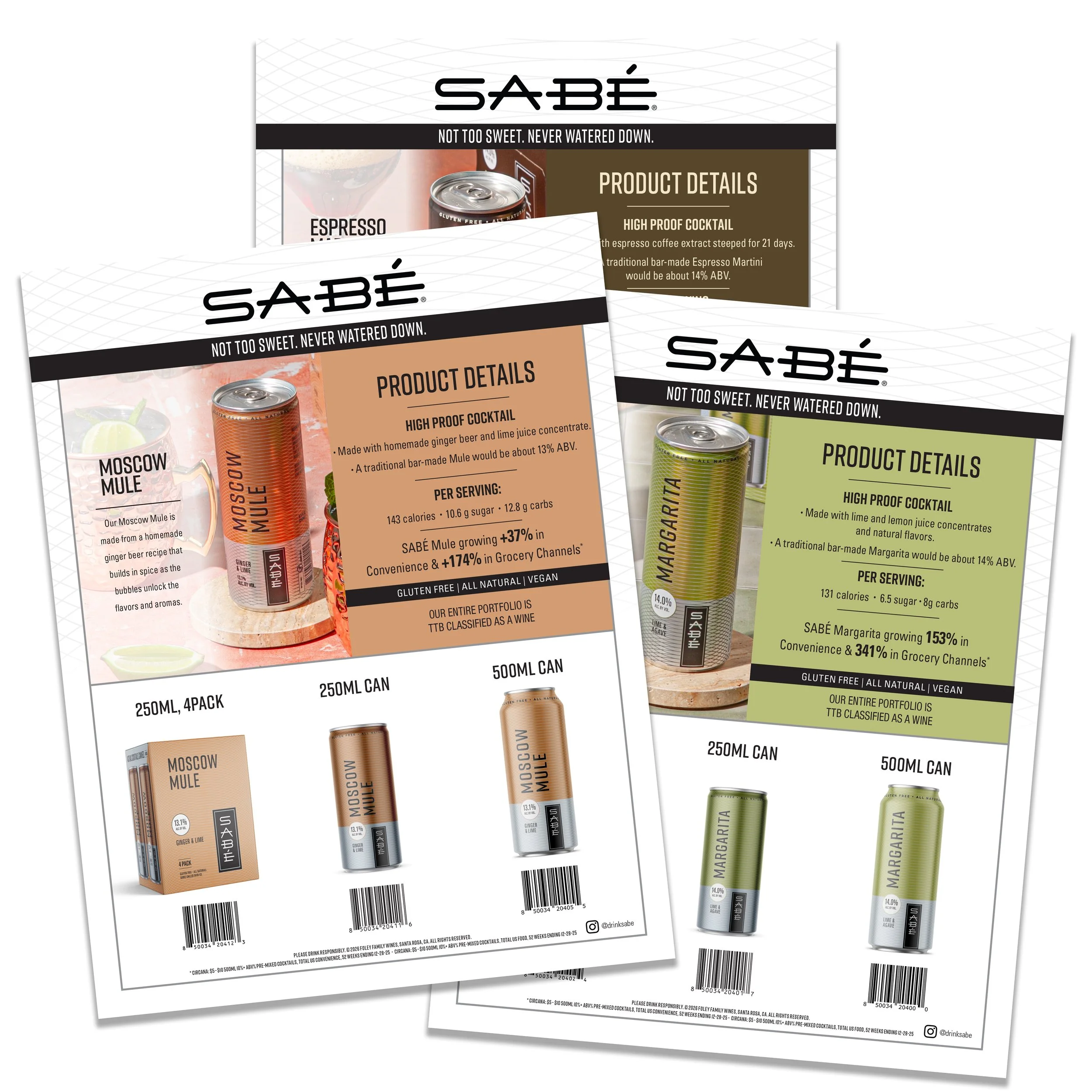 Sabe Product Sell Sheets 