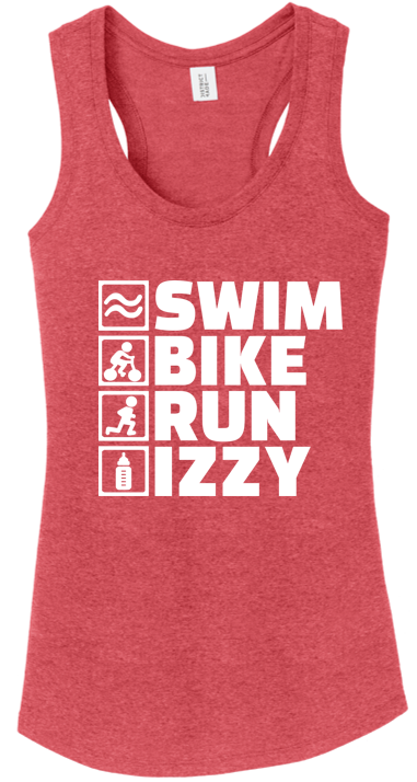 Swim Bike Run Izzy-Womens-Racerback-DM138L-Red Frost.PNG