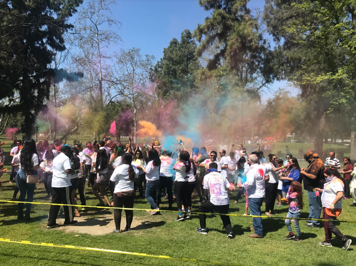 Holi Festival in Southern California. Holi, a festival of colors originating from the Indian subcontinent, signifies the arrival of spring, the blossoming of love and overall a festive day!