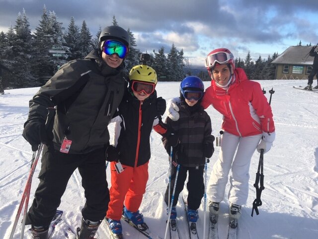 Skiing with the family