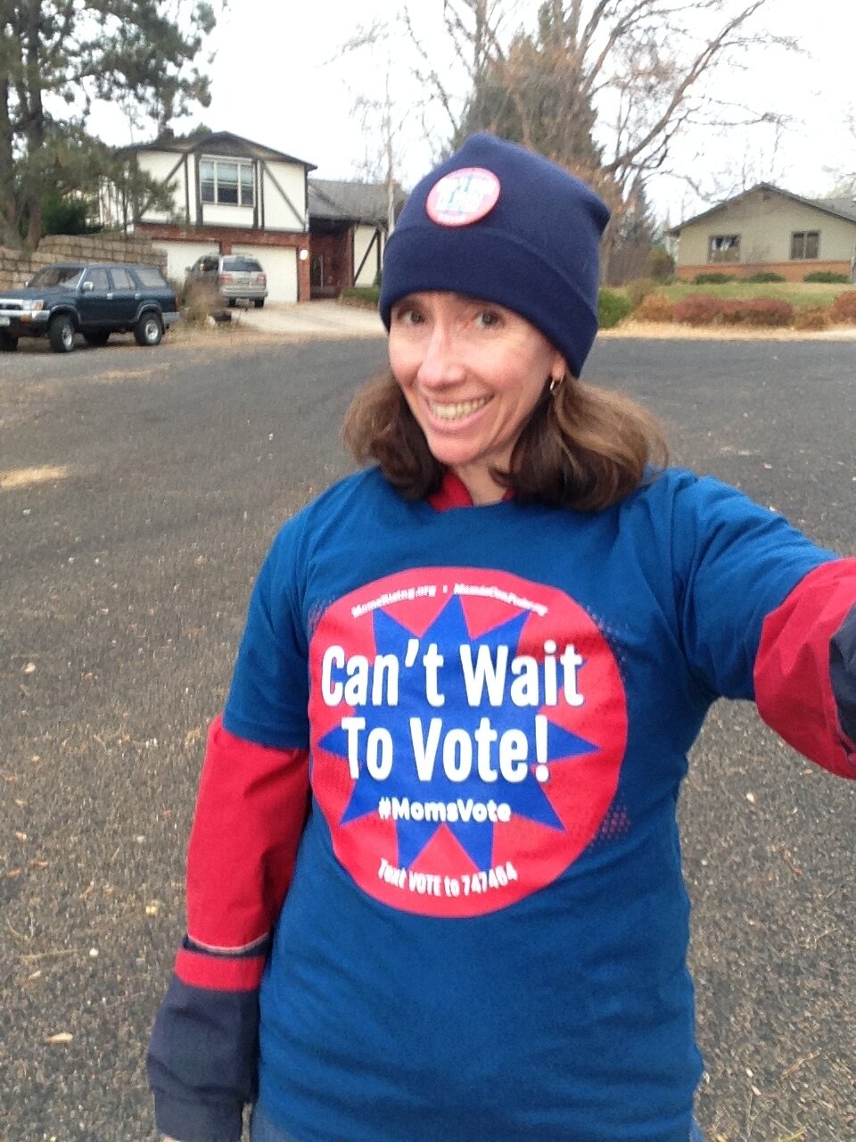 I love this "Can't Wait To Vote" t-shirt from Momsrising.org!