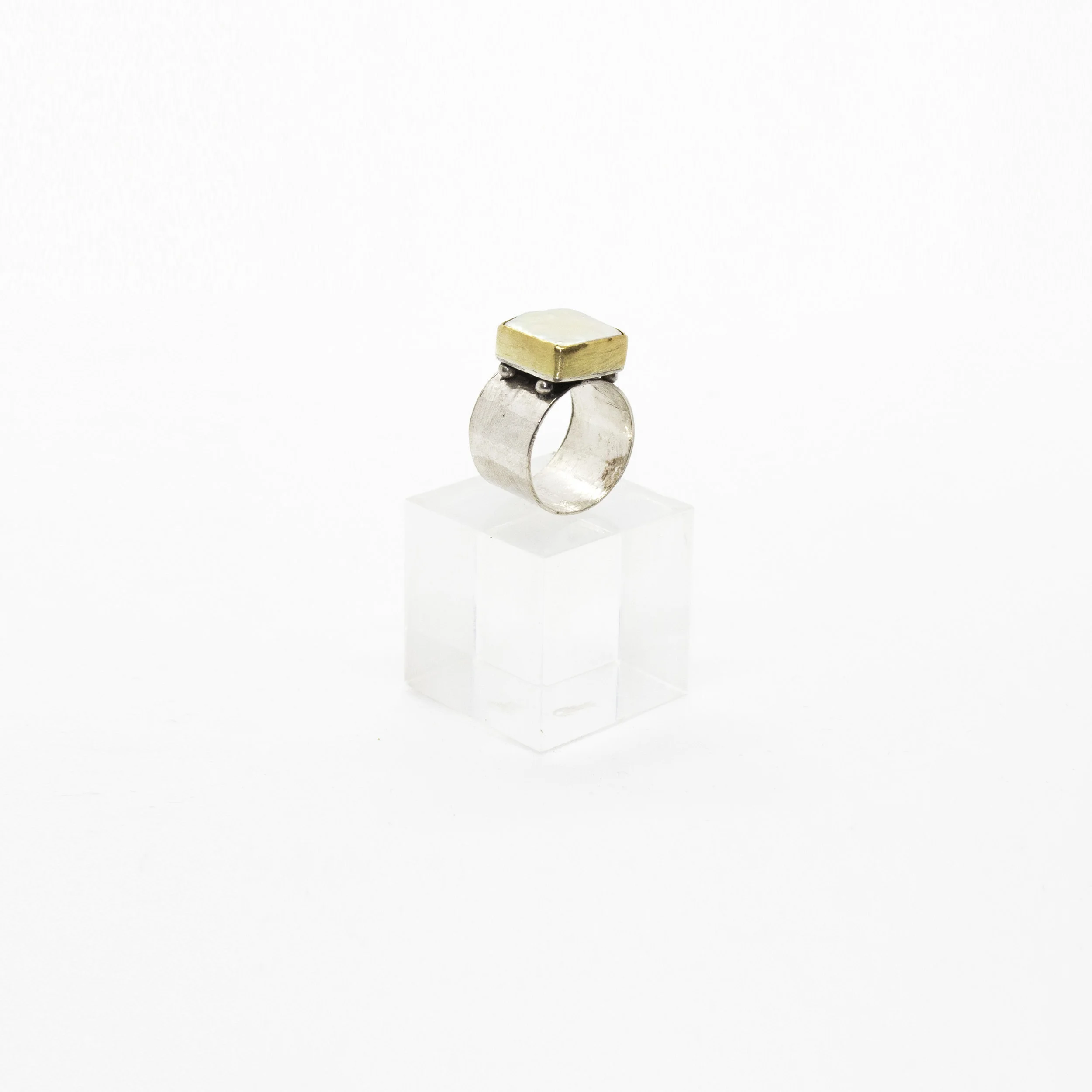 Square Pearl Ring