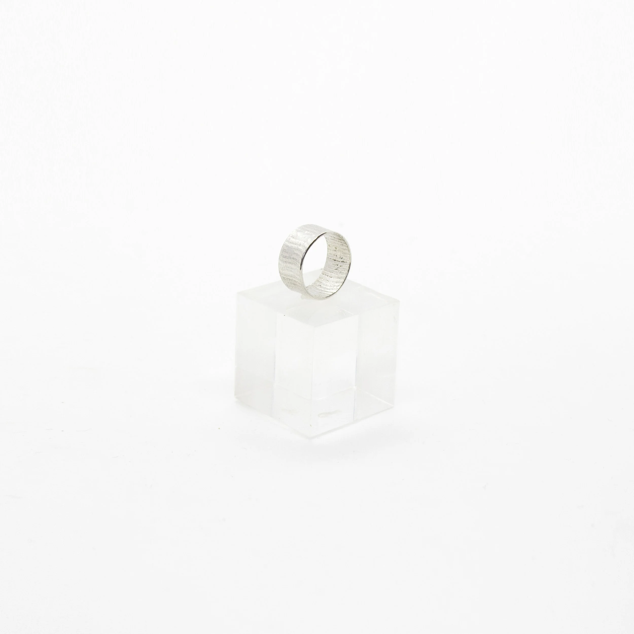 Sterling Silver Hammered Band Ring