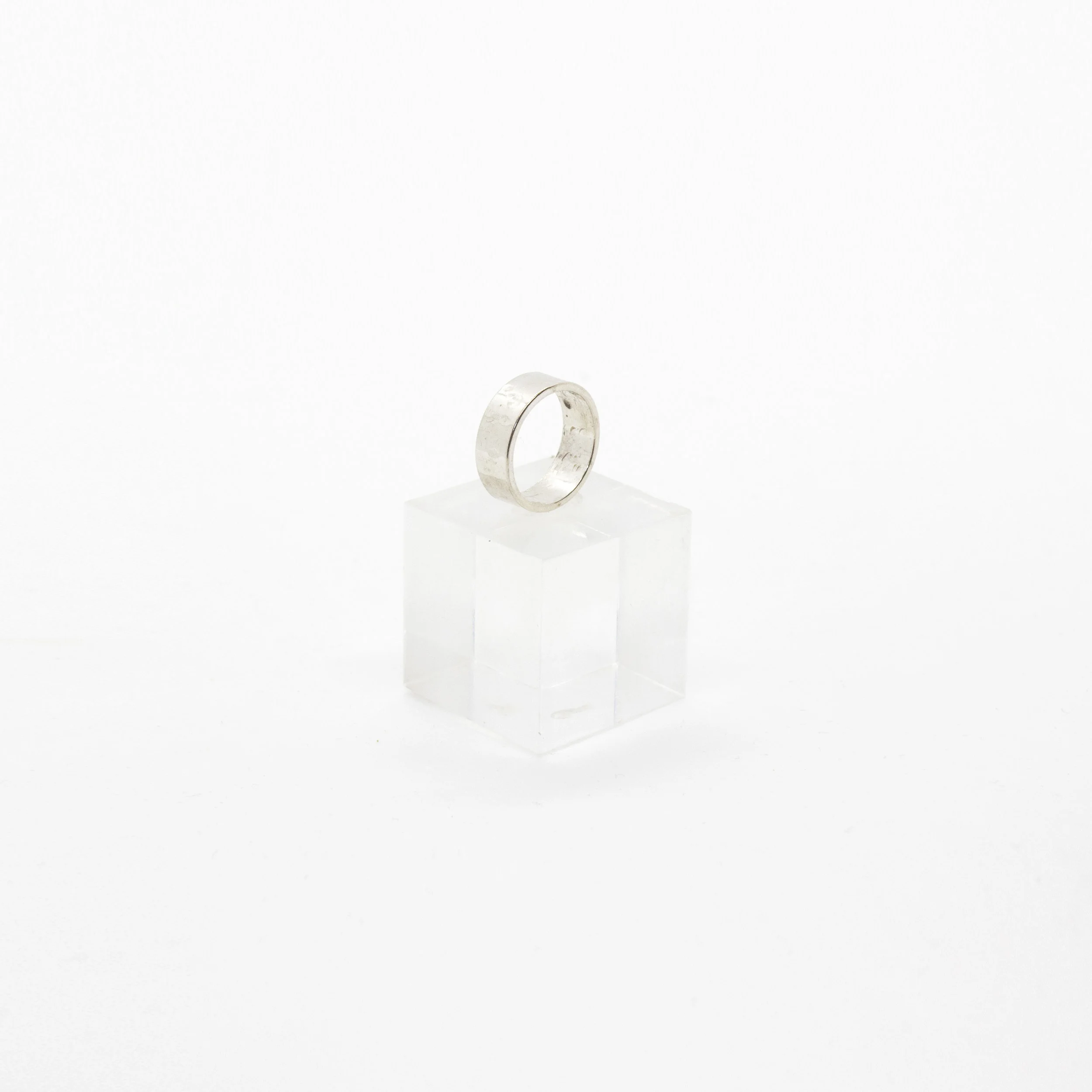 Sterling Silver Hammered Band Ring