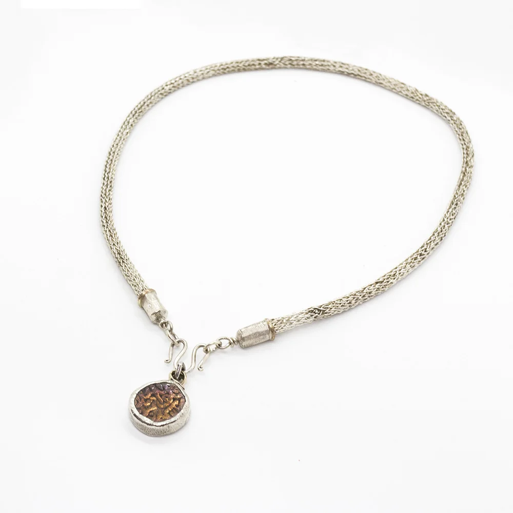 Antique Silver Coin Necklace 2