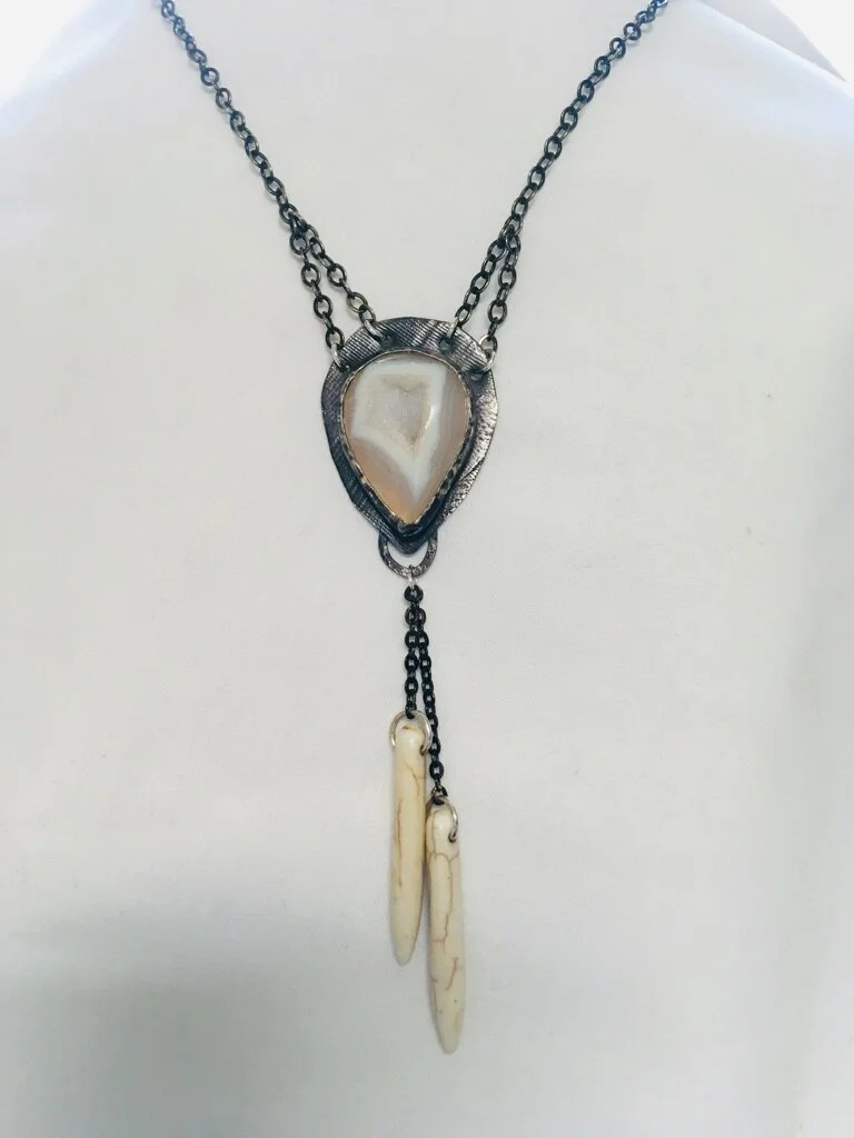 White Banded  Agate Druzy