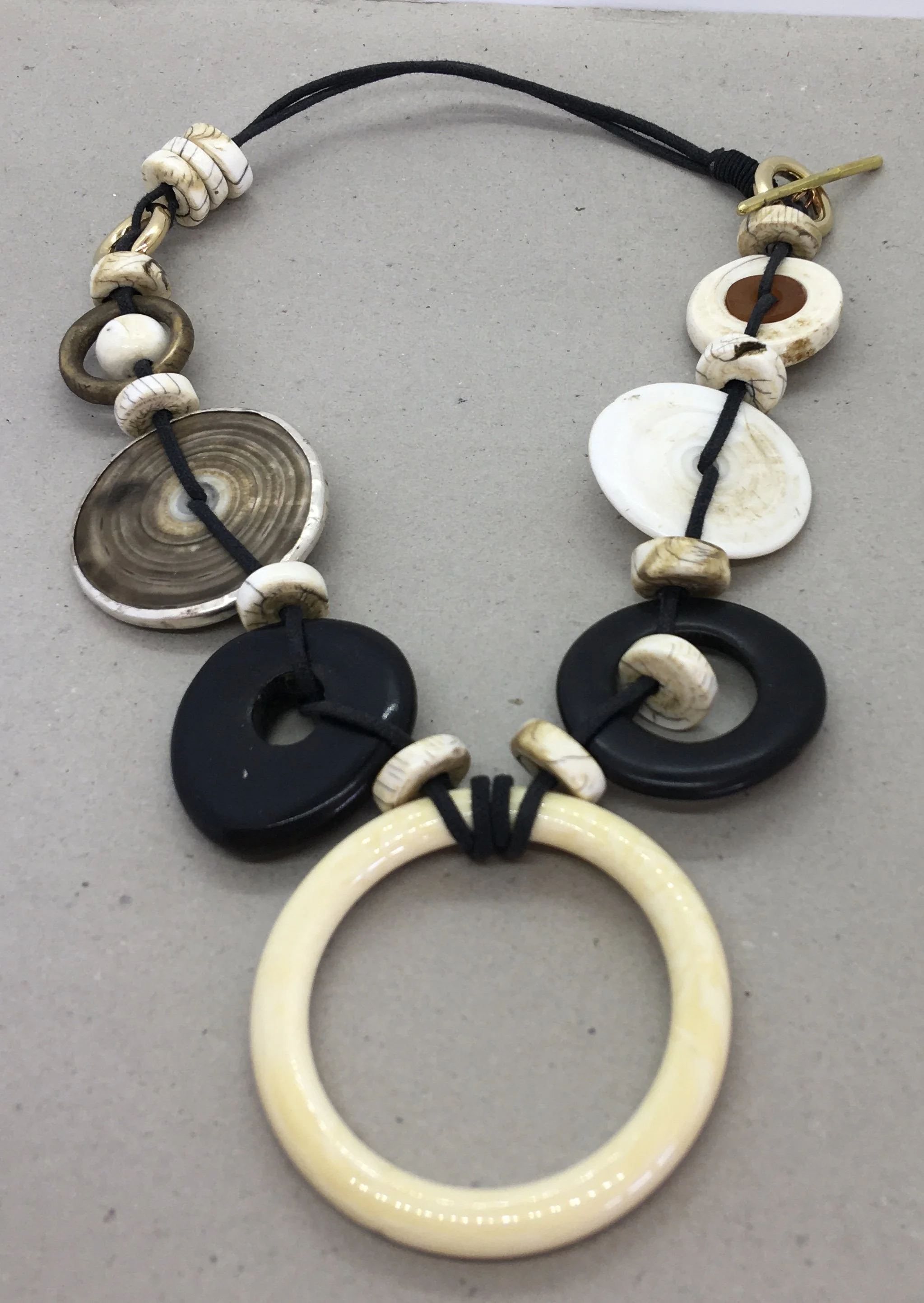 Horn and Shell necklace, ethnic flavored