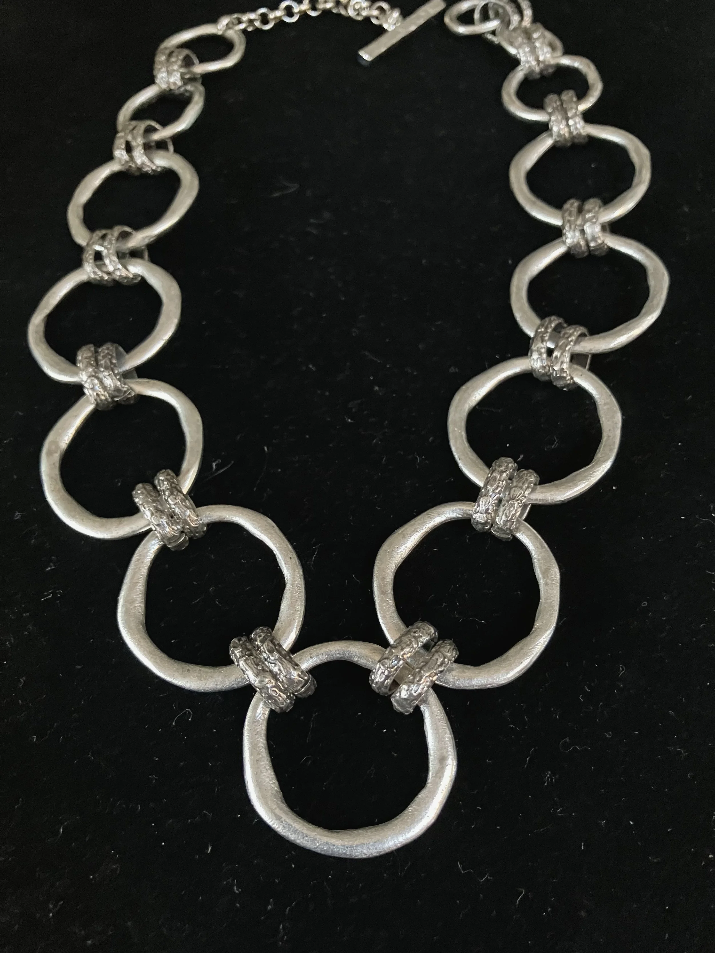 Rings necklace, Fine Silver