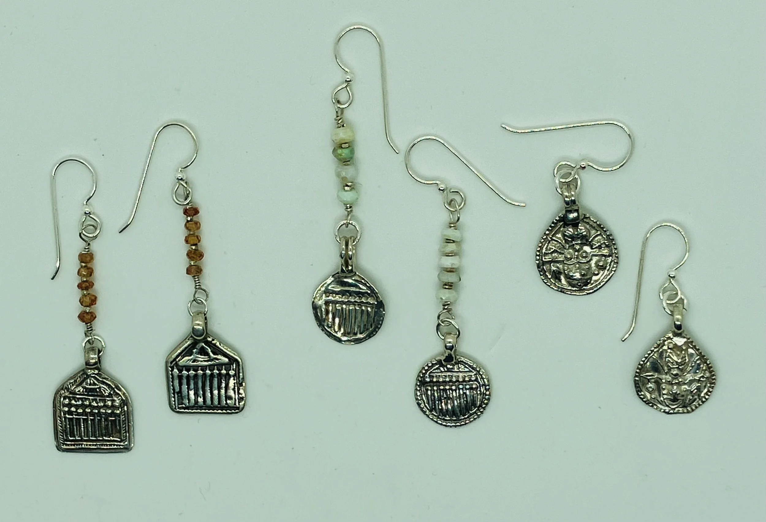 Limited editons:  Vintage Hindu pendant earrings