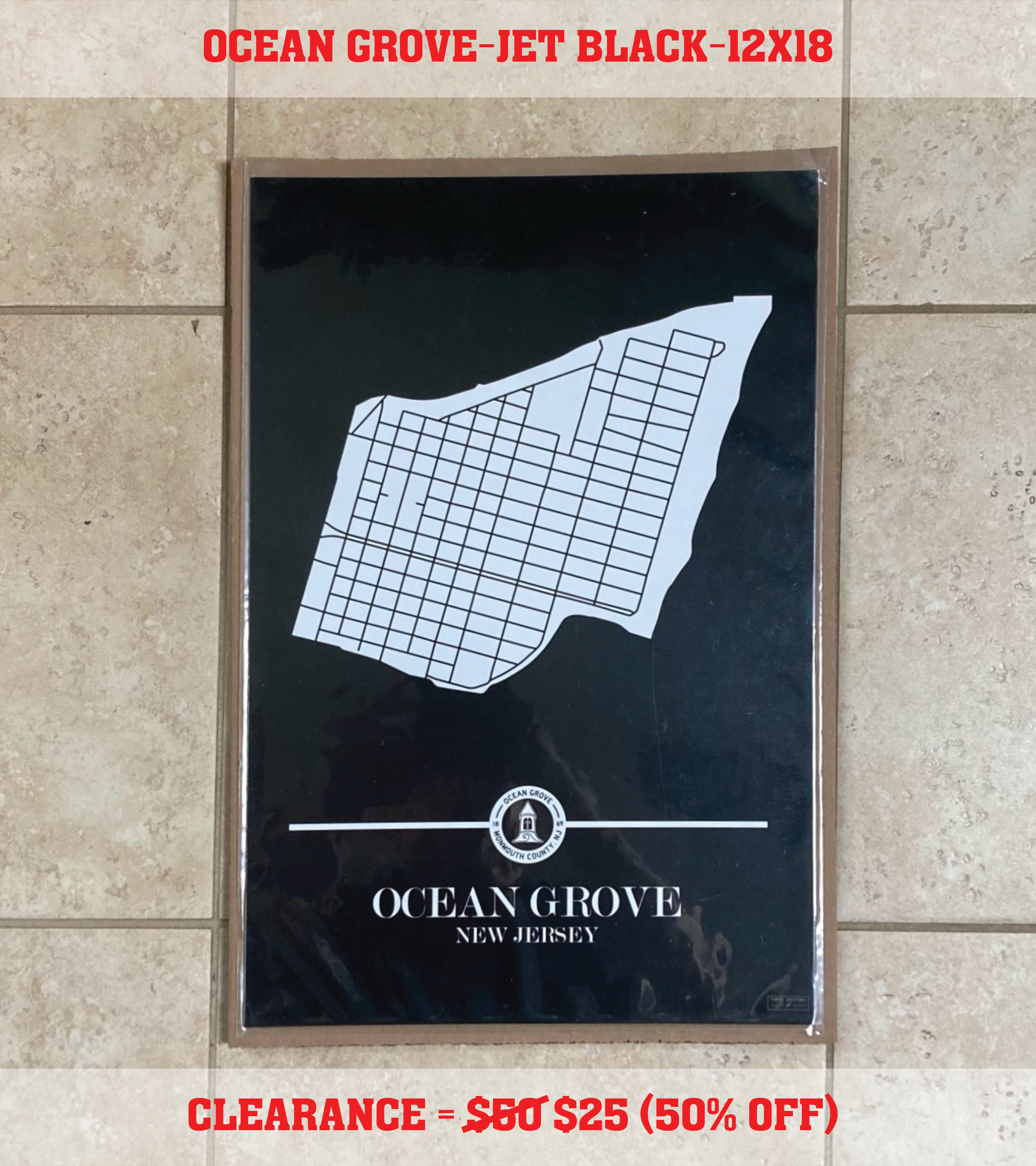 Ocean Grove (12x18) Jet Black
