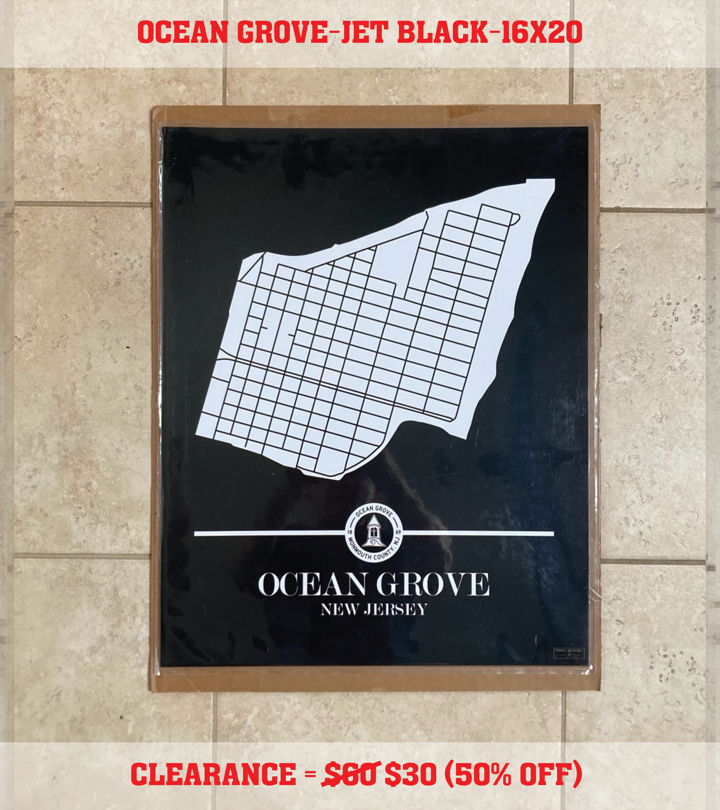 Ocean Grove (16x20) Jet Black