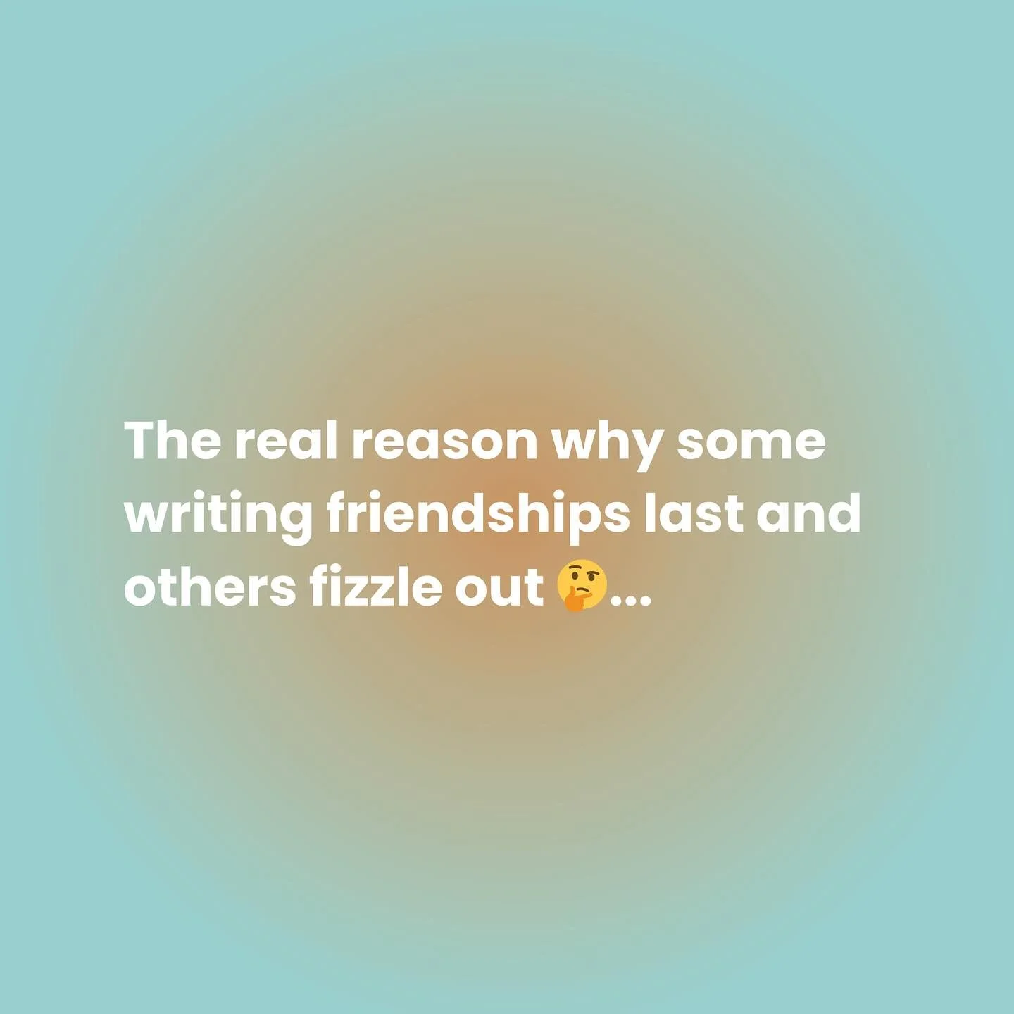 Surprise! I&rsquo;m hosting a free workshop all about the importance of writing friendships &amp; how to find them, vet them, &amp; keep them. 

Learn why connection (not just discipline) is the secret to consistent writing. Truly, connection is, imh