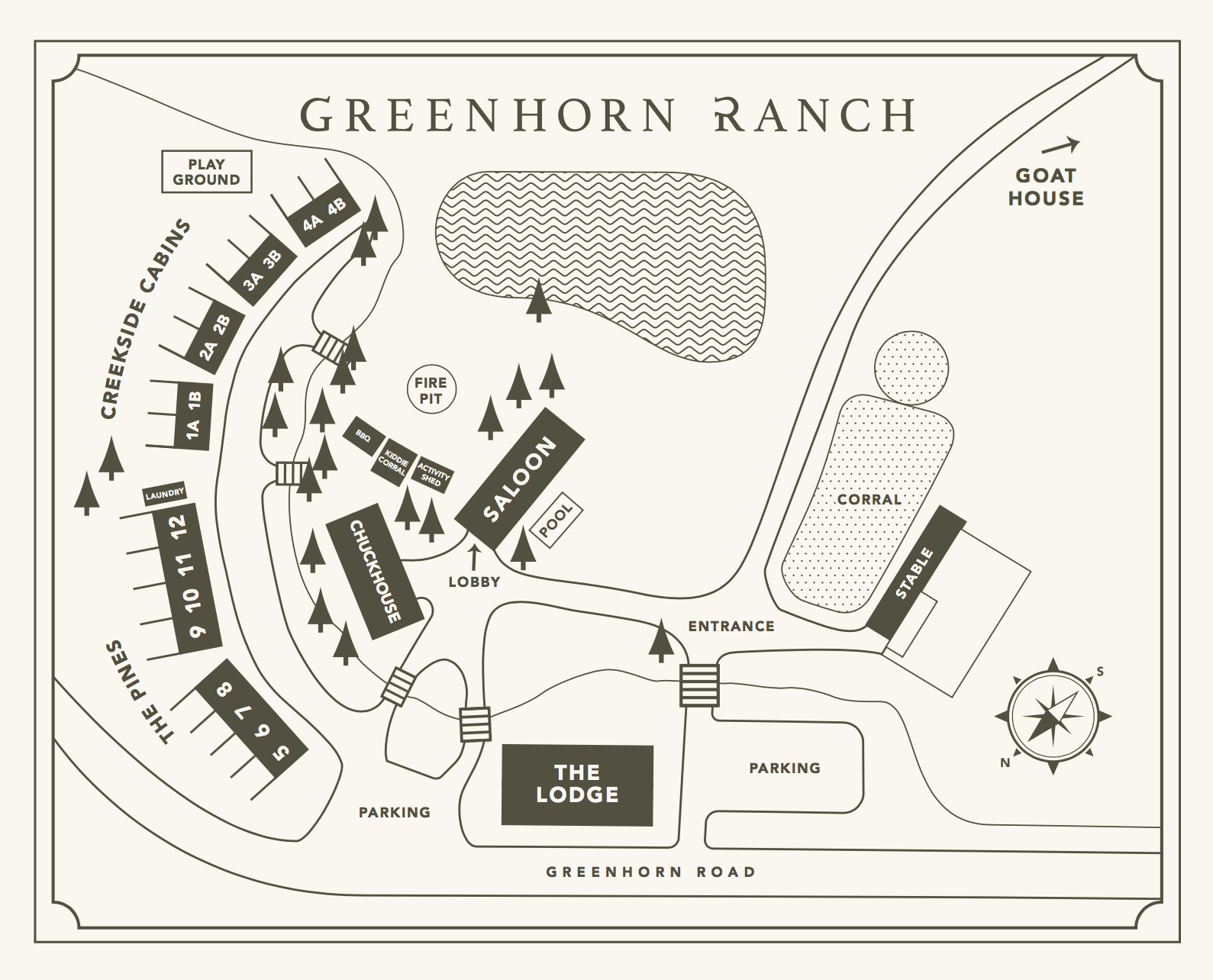 Map of Greenhorn Ranch property