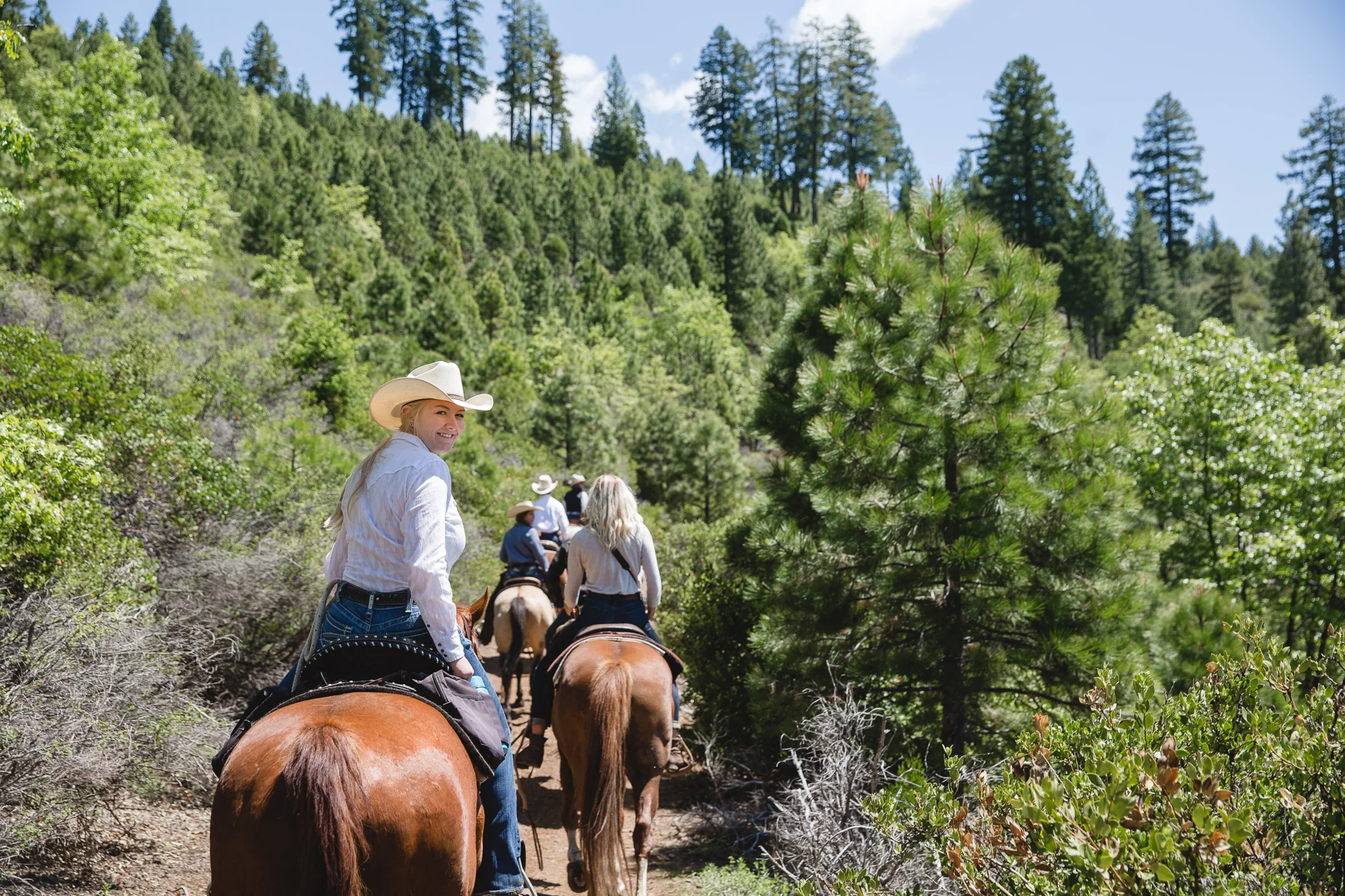 There is no cell phone service out on the trail at Greenhorn Ranch