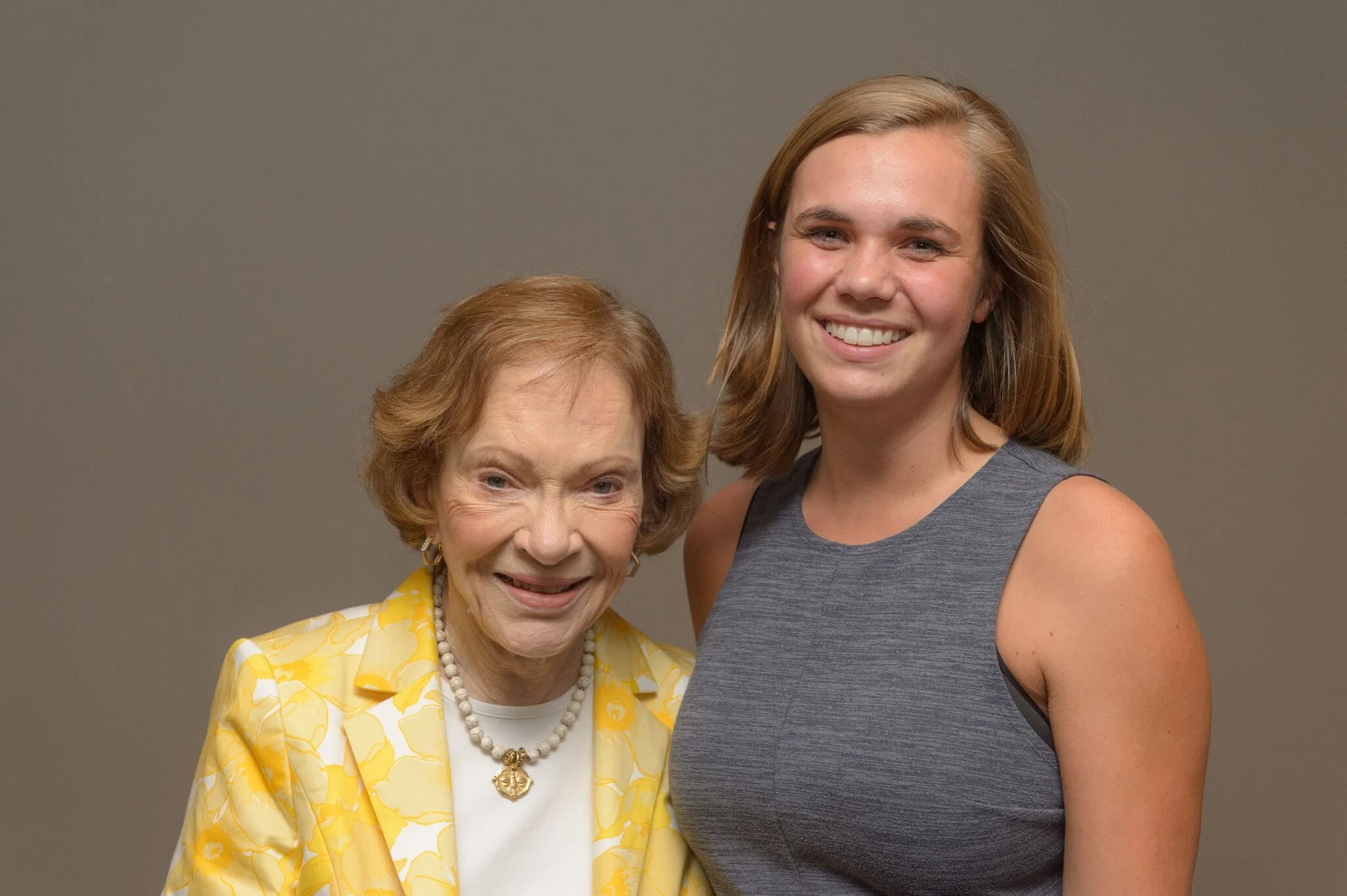 Katy and Rosalynn Carter at an event at the Carter Center.