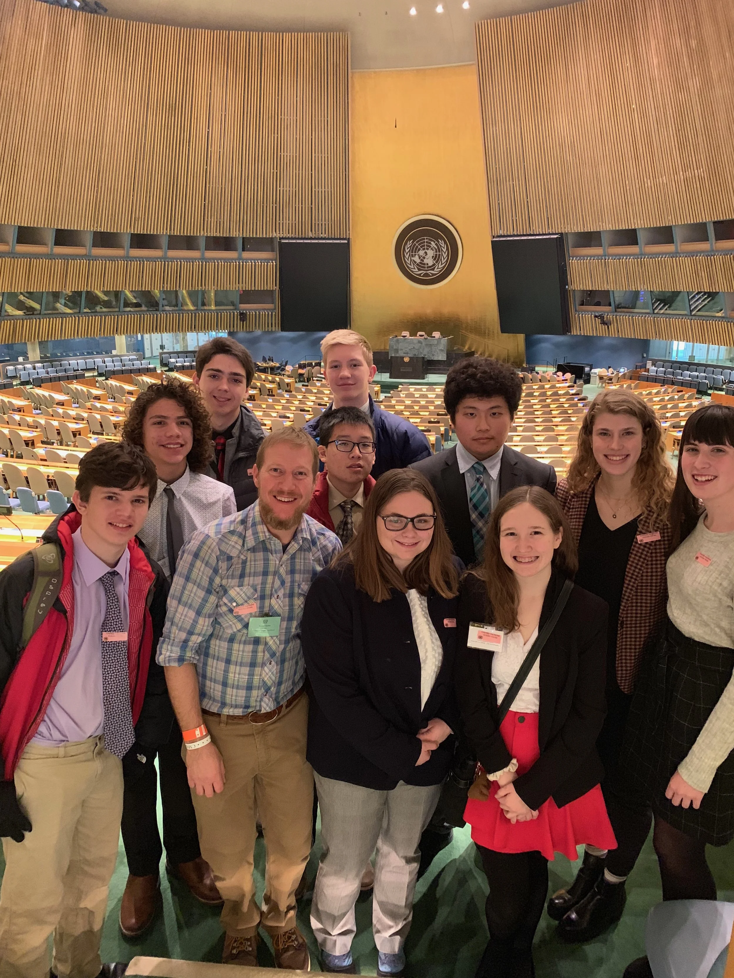 As part of their conference experience, students toured the United Nations.