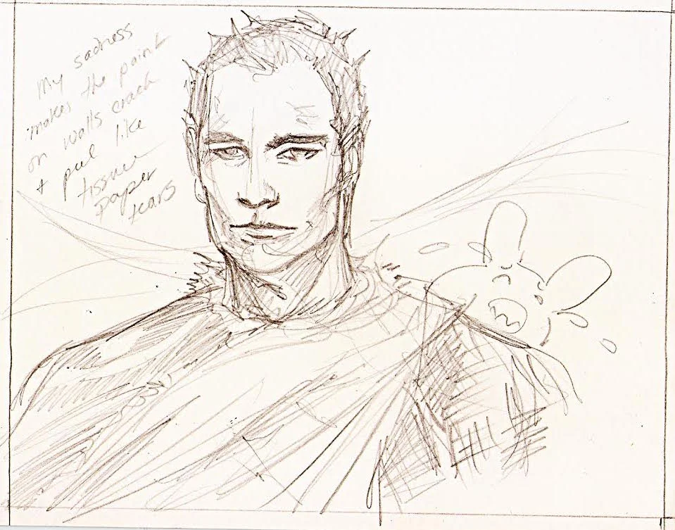2011 Weshoyot Alvitre sketch of The Last Minstrel