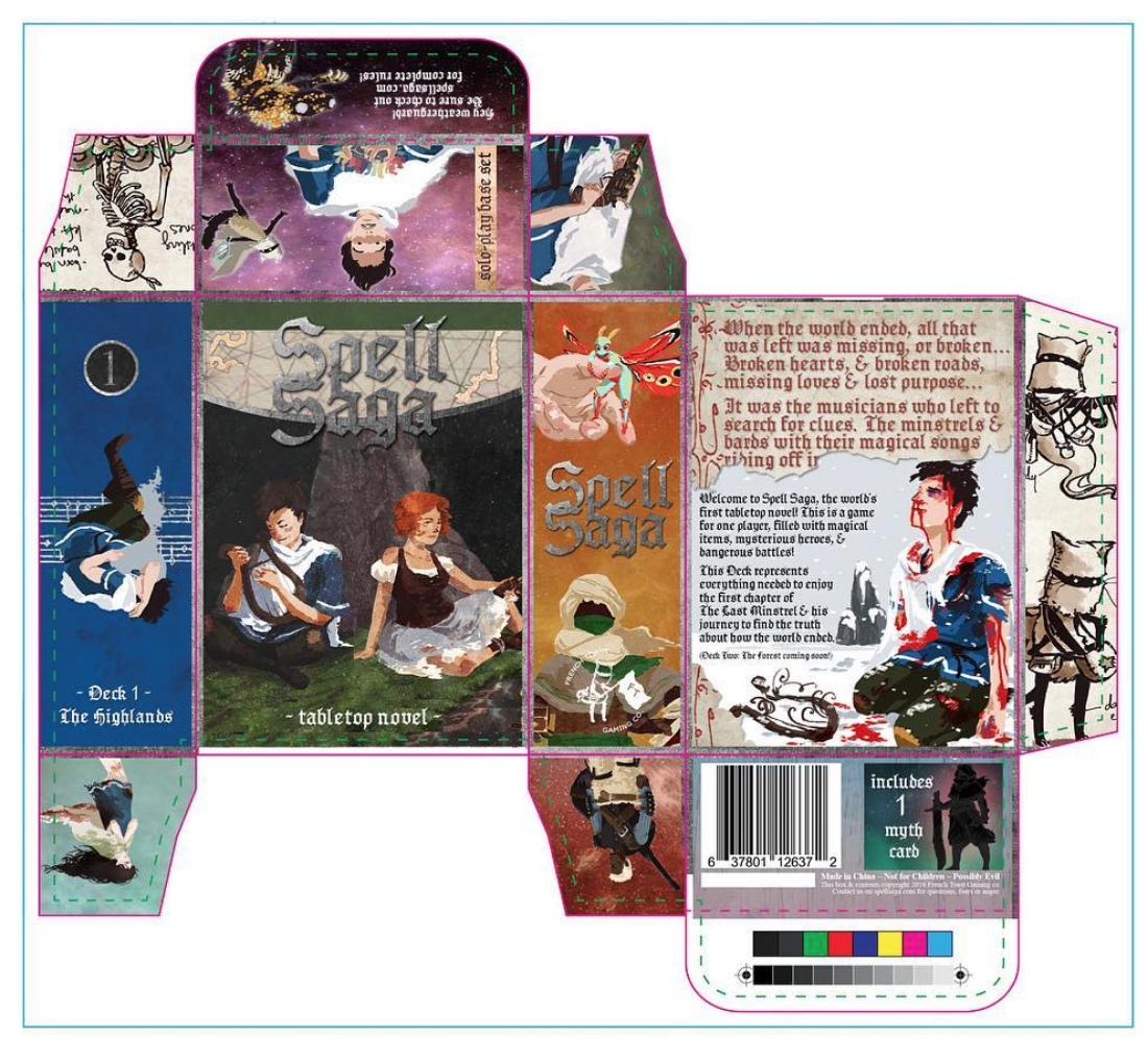 2016 final Spell Saga Deck One ~ The Highlands packaging mockup