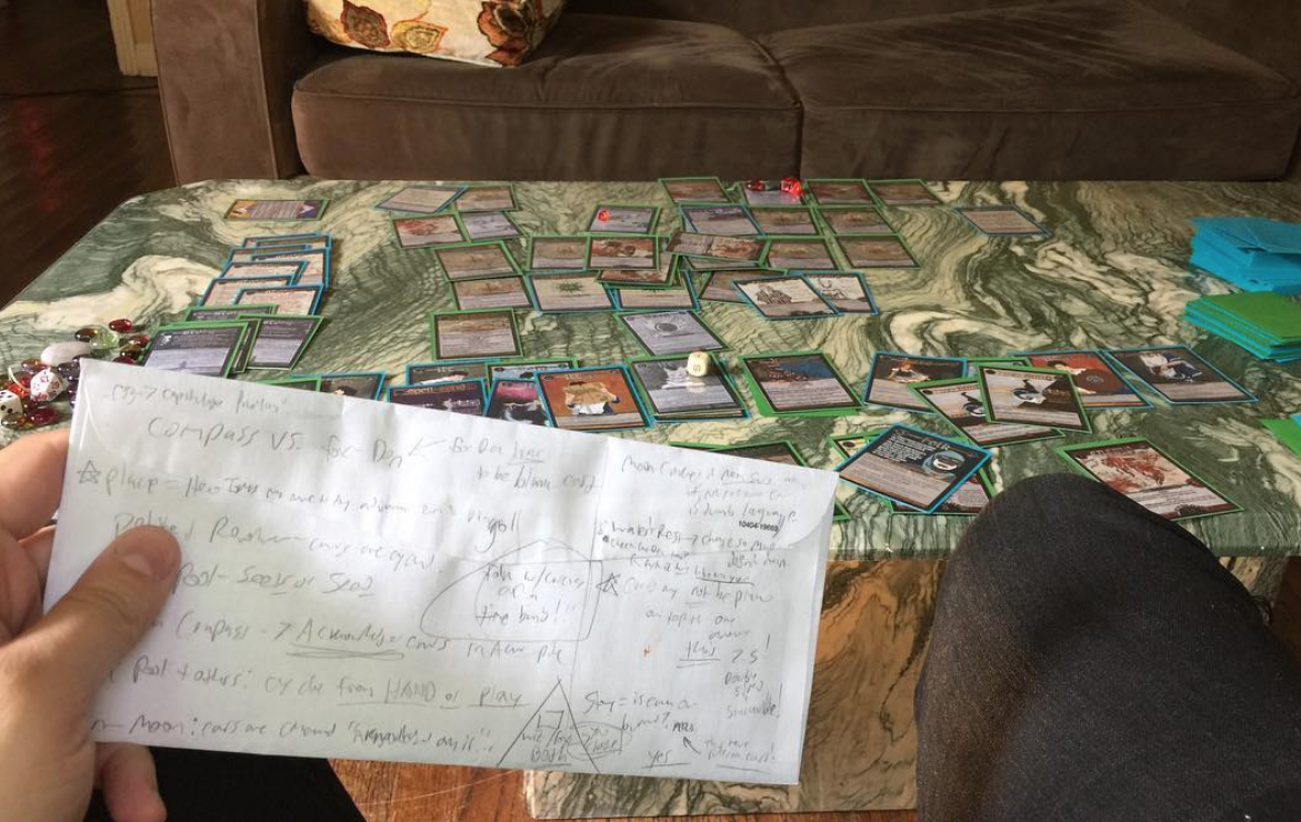 2017 further playtesting of Deck 2 ~ The Forest (version 3) with notes