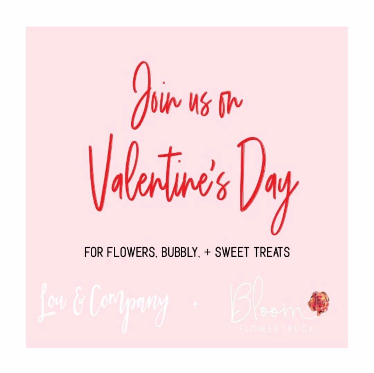 the official Lou & company valentine’s day party advertisement