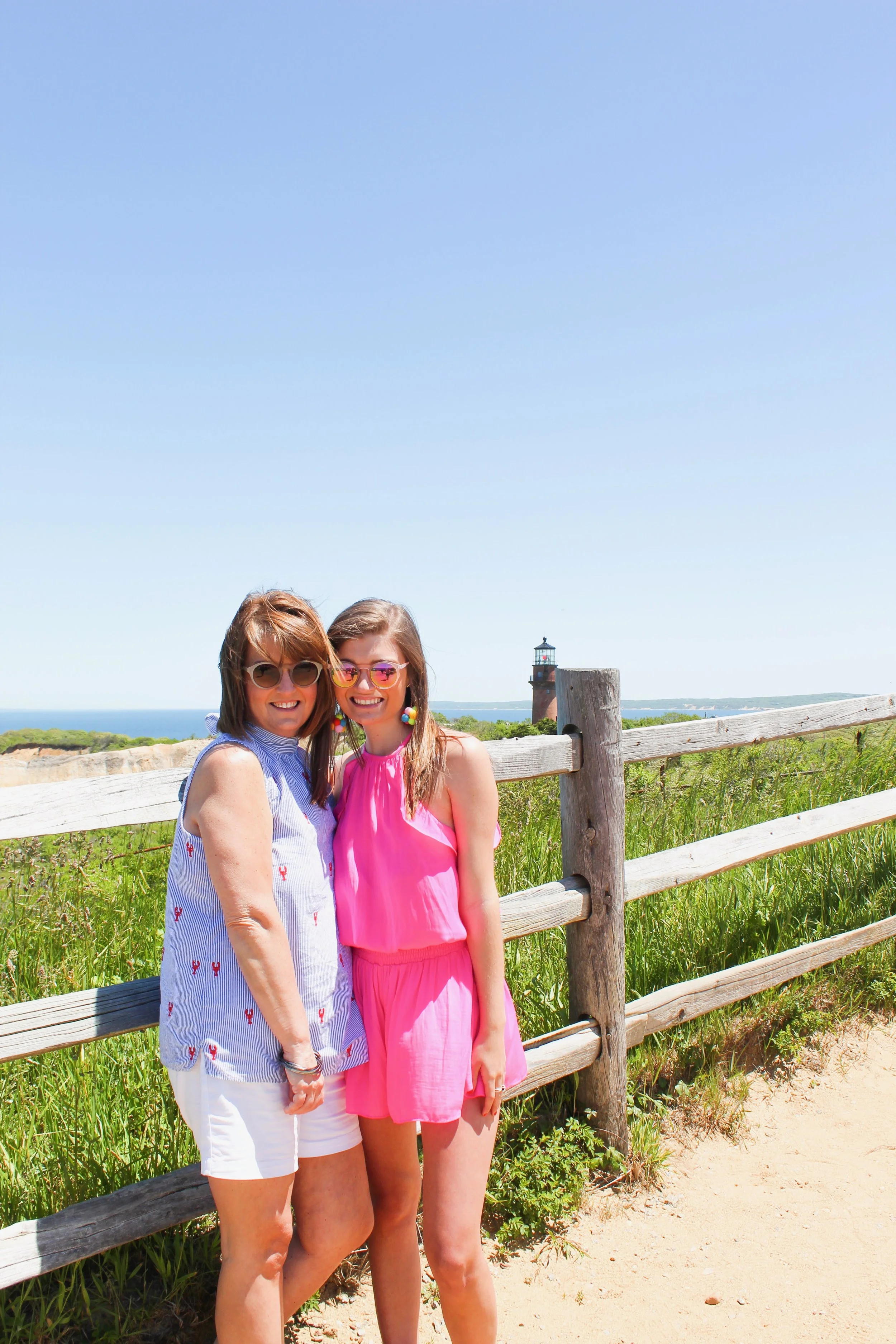 mom and I at the gay head lighthouse!