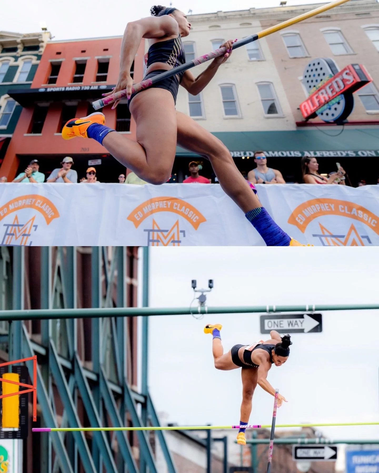 ONE WAY to success! Vaulting in our Beale Street meet is always a great time! 2026 will be another party in Memphis! 🎉 ✨New details coming soon! #staytuned 

#memphis #bealestreet #tennessee