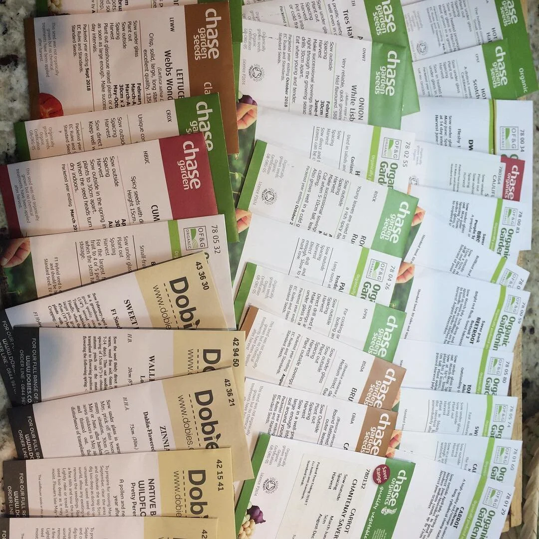 Most of the vegetable and flower seeds have arrived. The base for the greenhouse is going in the week after next. Onion sets and garlic already in the ground.

It&rsquo;ll soon be spring.