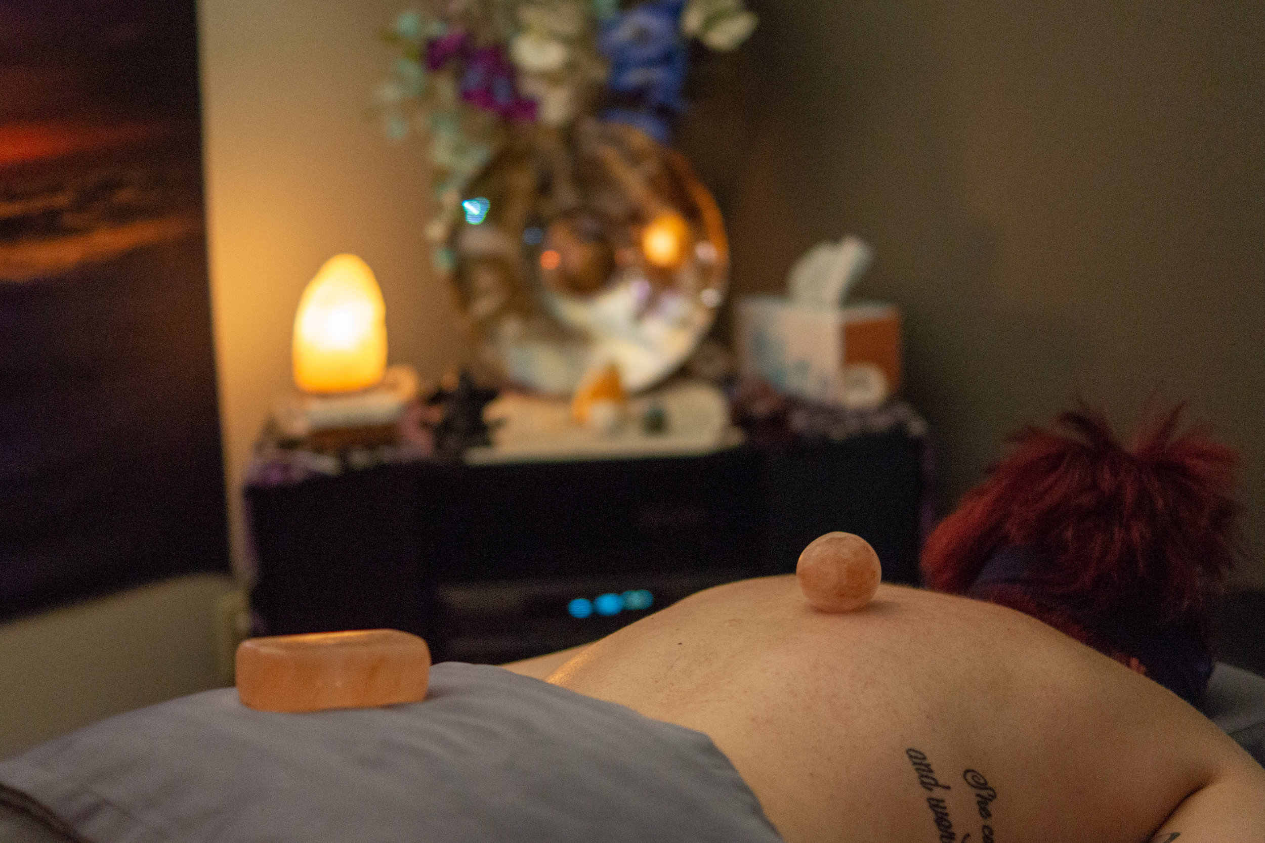 3B's Massage and Bodywork room with Himalayan Salt