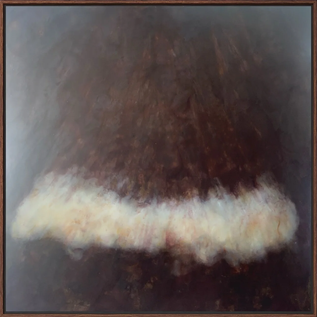 Wine &amp; Ash No. 1 - 24x24
Encaustic &amp; oil
Illumination Series

This piece marks the beginning of a larger body of work exploring light emerging from darker ground.

I&rsquo;m currently working on a 36 x 36 version of this composition, with pla