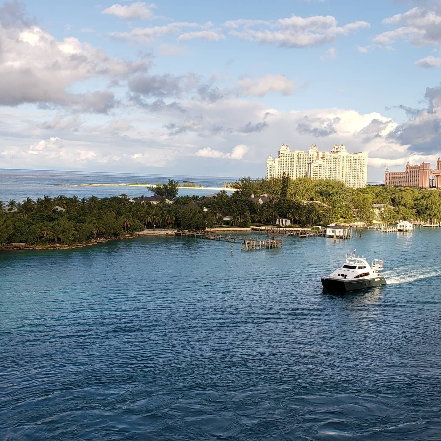 Not a bad way to end our cruise on @norwegiancruiseline Escape. A picture perfect sailaway from Nassau. It took over two years to get back to sea and it was totally worth the wait. This crew has been absolutely amazeballs. Thank you NCL for all you h