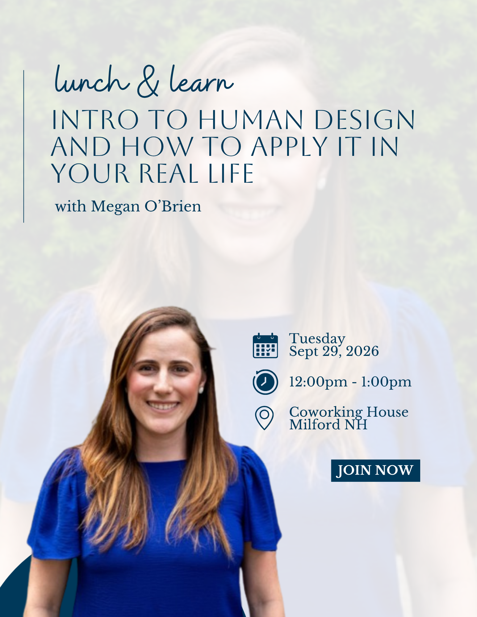 Milford | Lunch & Learn: Human Design 101 (and How to Implement It Into Your Life) with Meg O'Brien