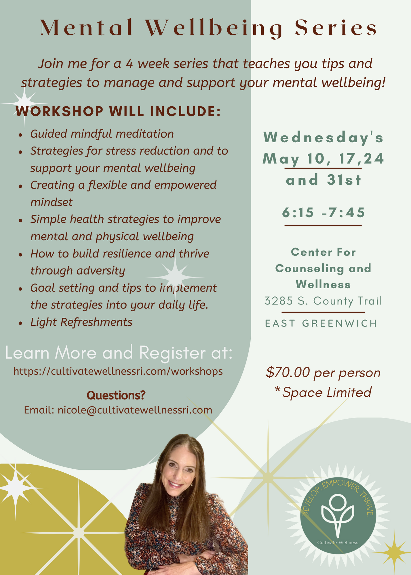 Mental Wellbeing Series Starting May 10th