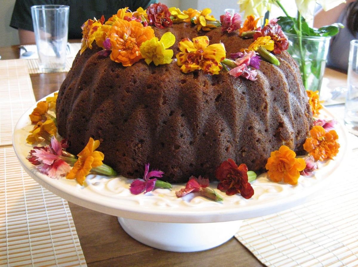 Cake With Candied Flowers