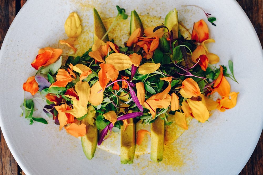 Salad With Calendula Flowers