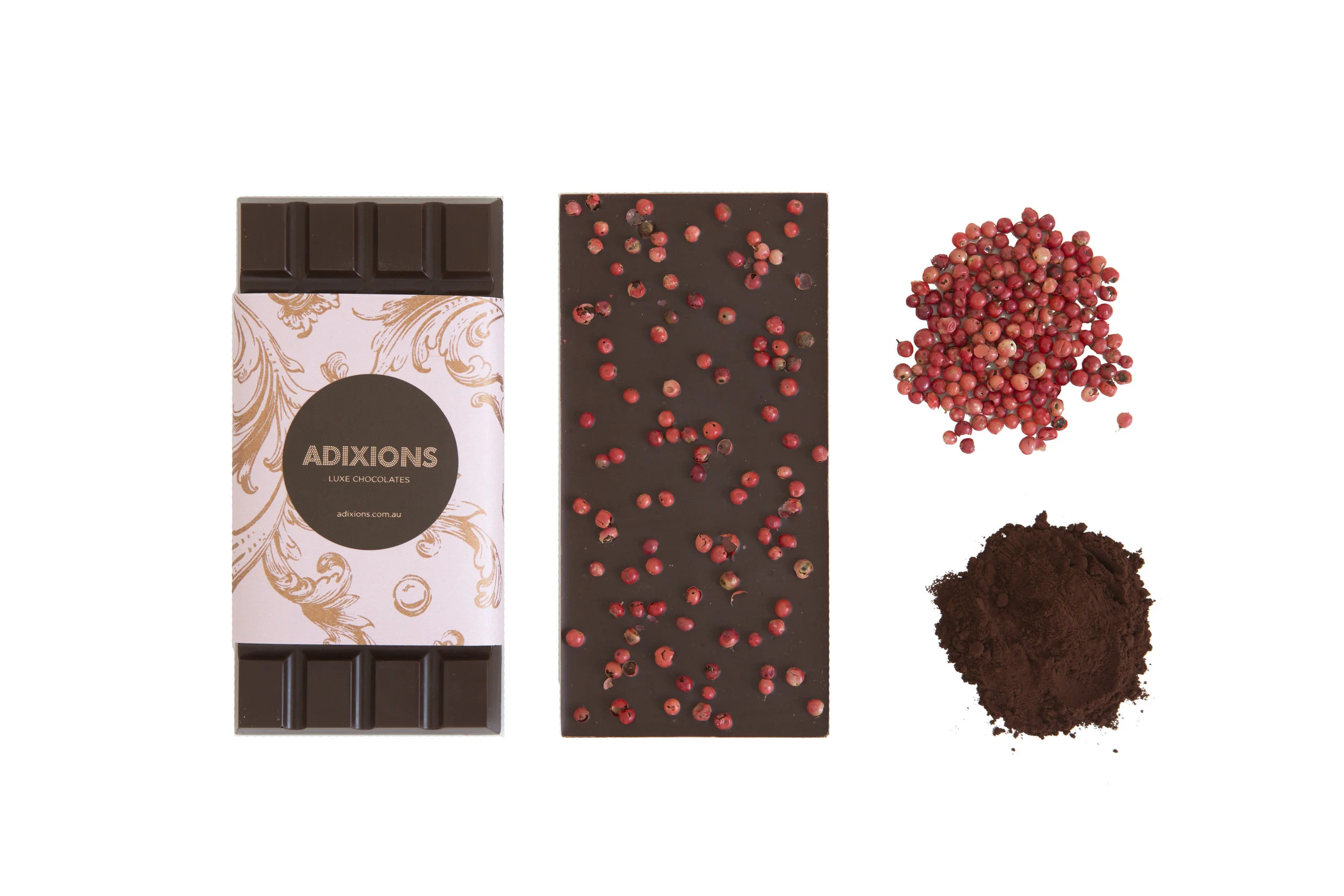 Pink Peppercorn 64% Dark Chocolate