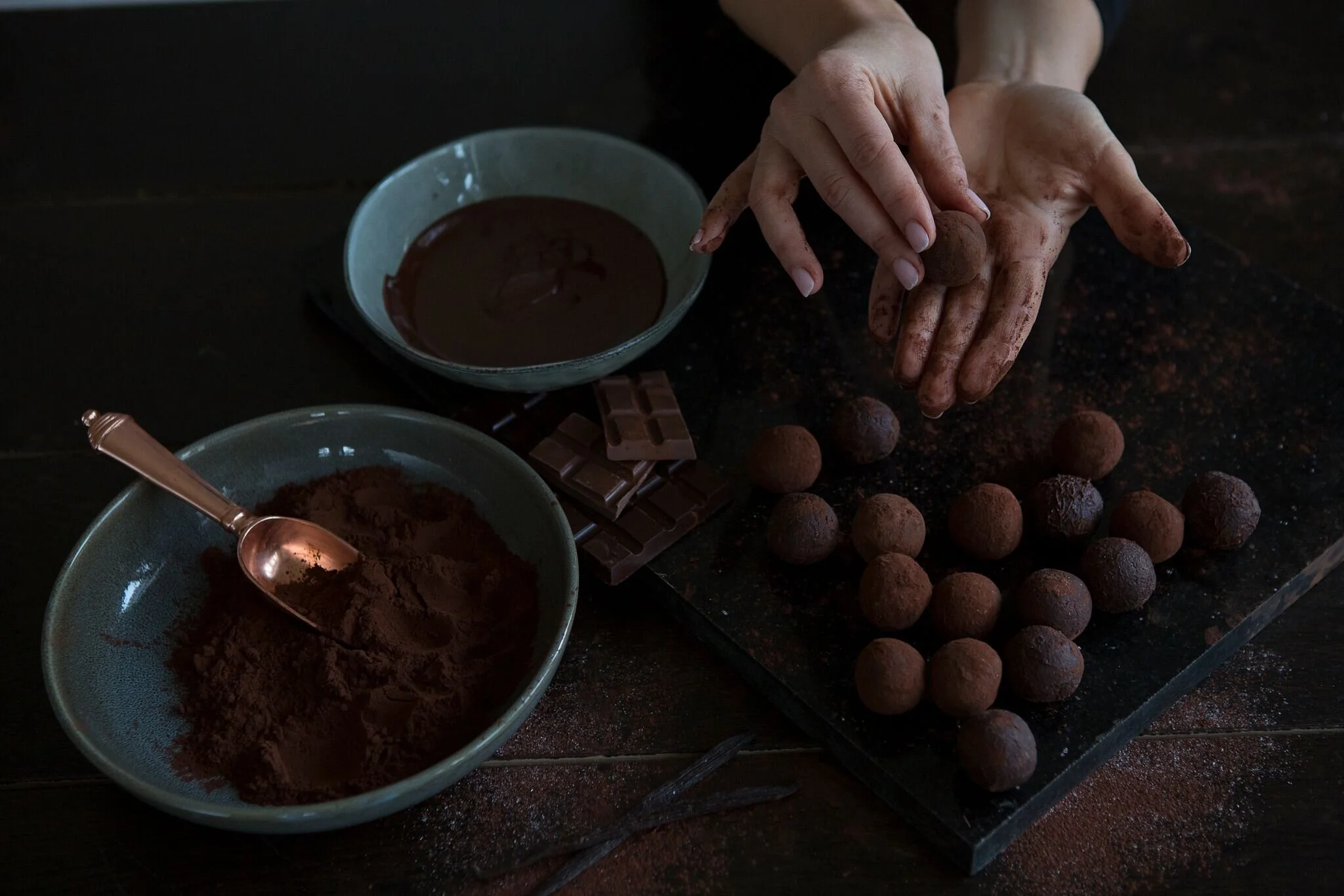 HOW TO MAKE OUR SHIRAZ DARK CHOCOLATE TRUFFLES