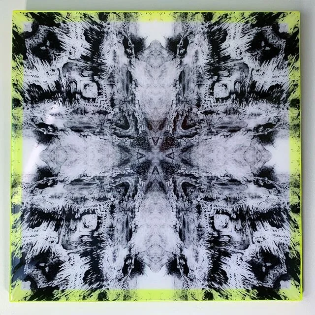 I&rsquo;ve been busy making art! 👩&zwj;🎨This piece is Deities from my Neon Nature series. 24&rdquo;x24&rdquo;