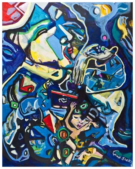Teleportation 1989 60x48 Acrylic