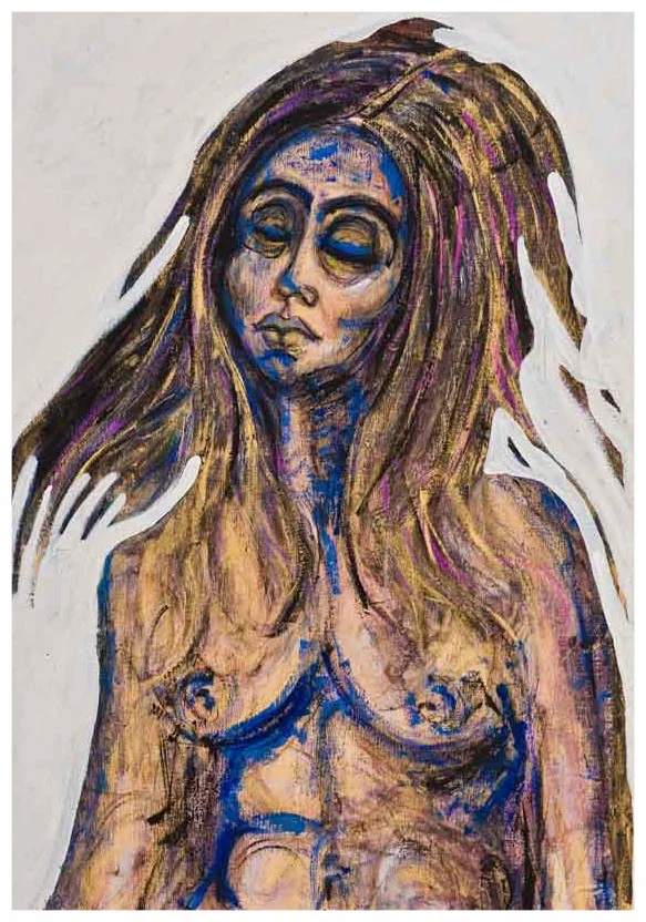 Edie In Gold 1977 Acrylic