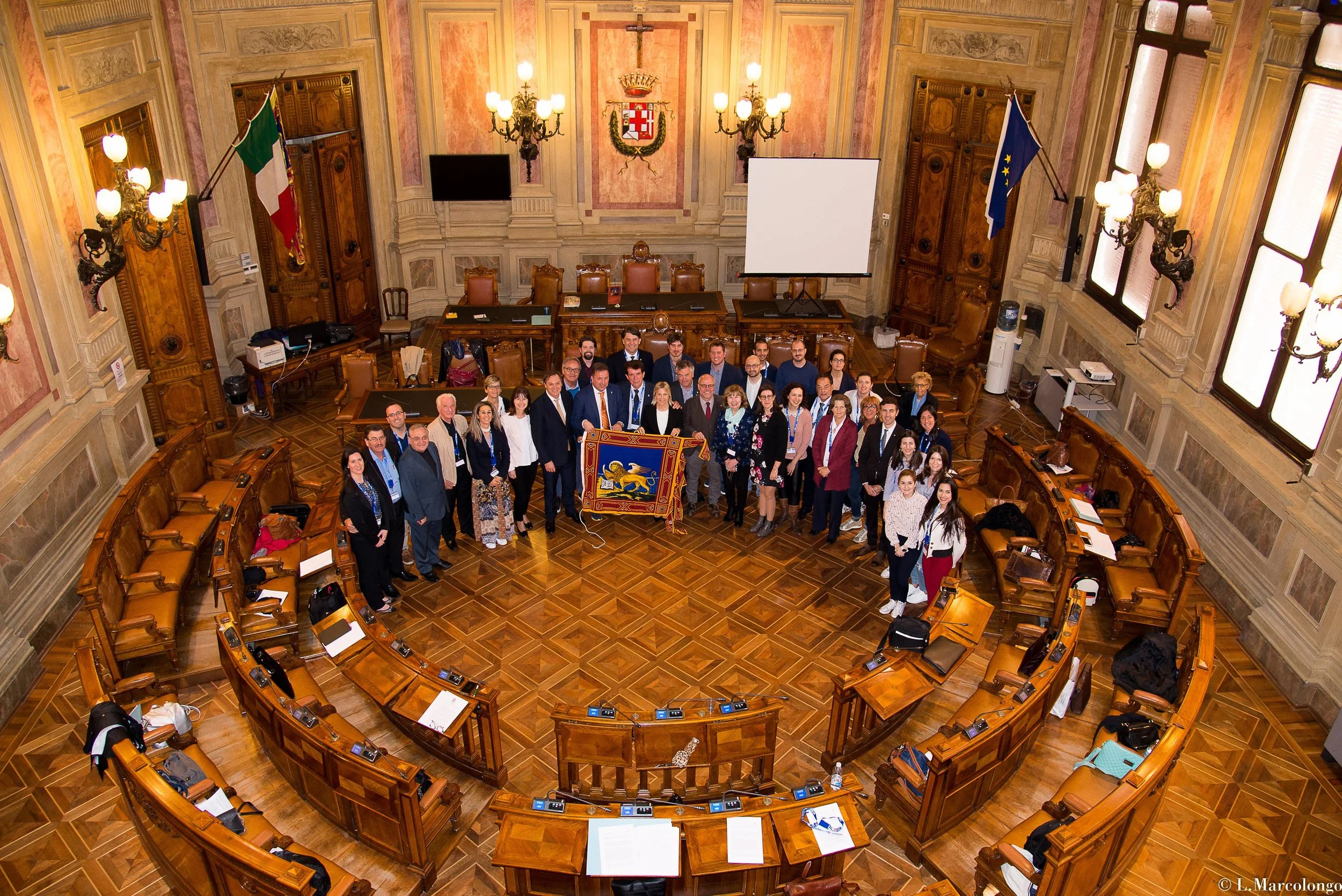 Gruppo presso Palazzo Santo Stefano