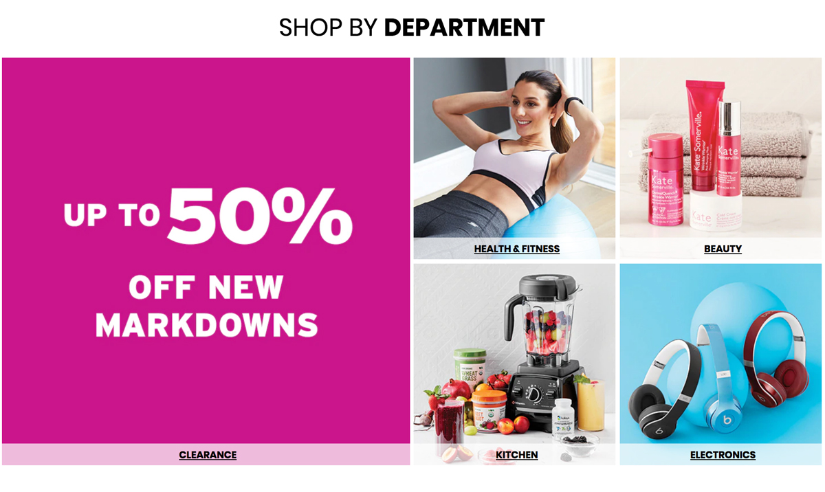 Responsive Website Design - Curated Living Well Shop & Shop by Department Module