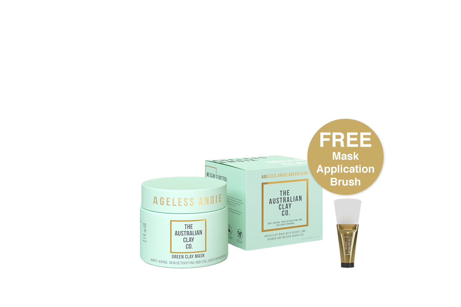 Ageless Angie Green Clay Mask 60g